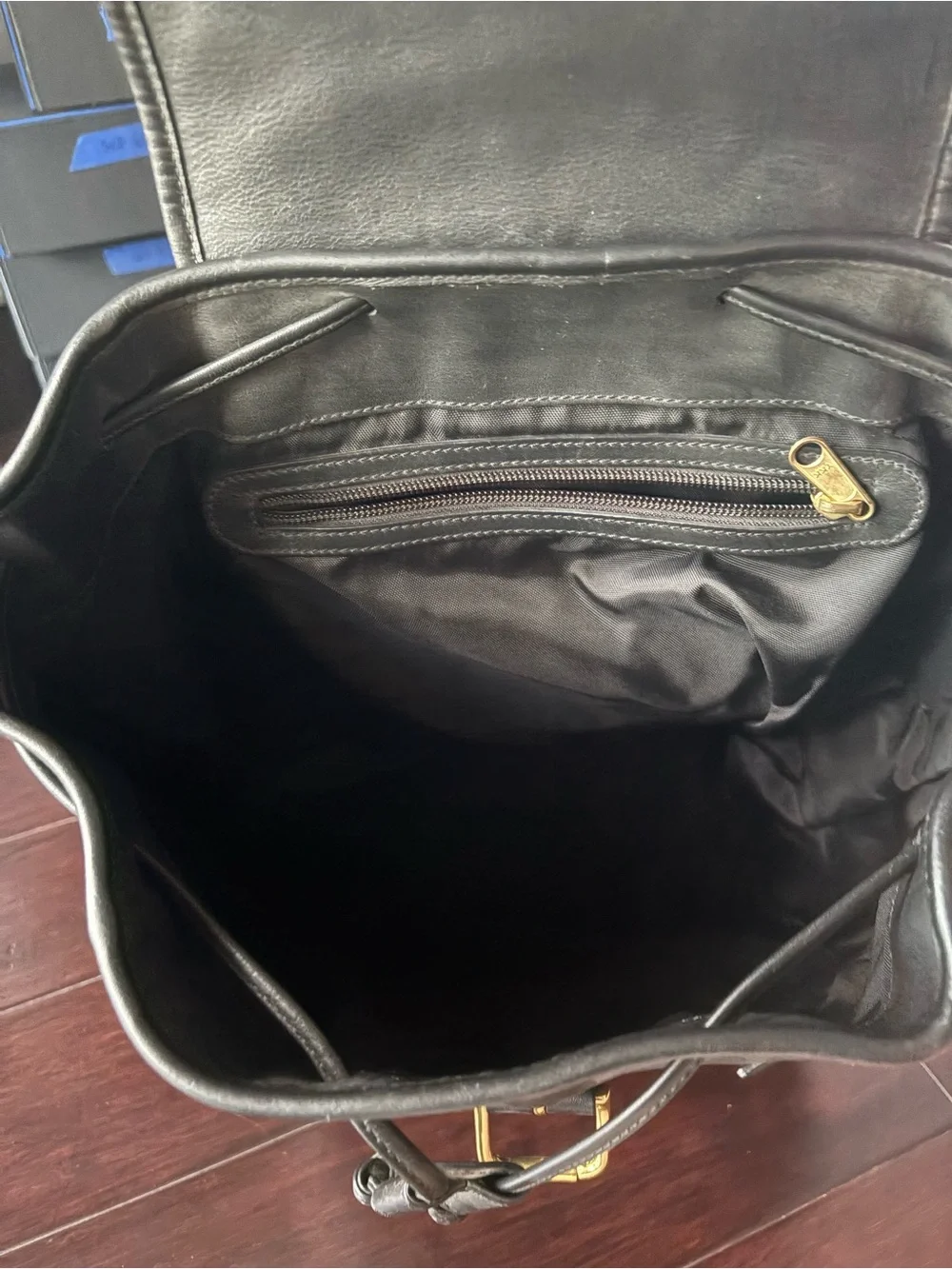 Coach black leather